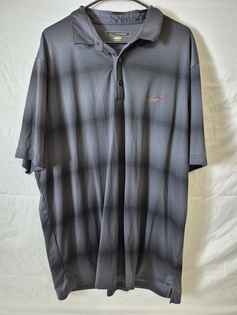 Greg Norman Collection Gray Gradient Dot Polo
